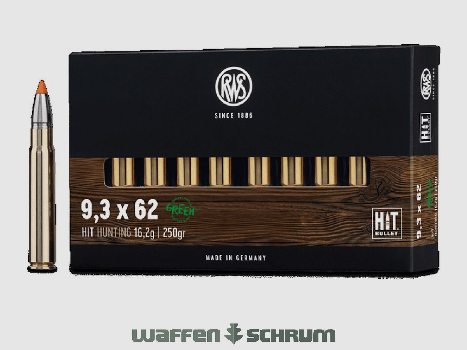 RWS HIT 16,2g - 250gr 9,3x62