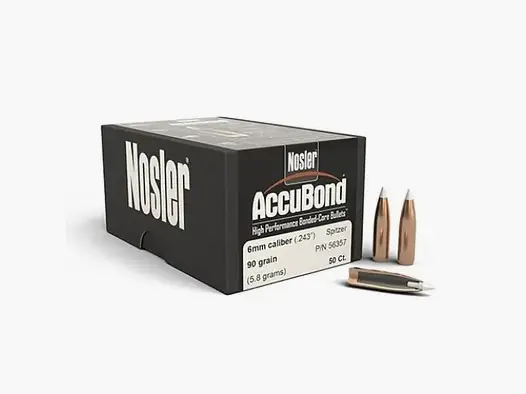 Projectiles Nosler AccuBond 6mm, dia .243, 90grs