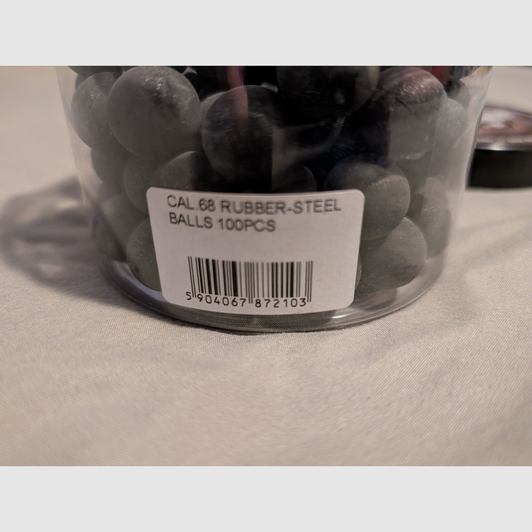 cal .68 Gummi-Stahlkugeln - 100 Stück + Gratis Pfefferkugeln
