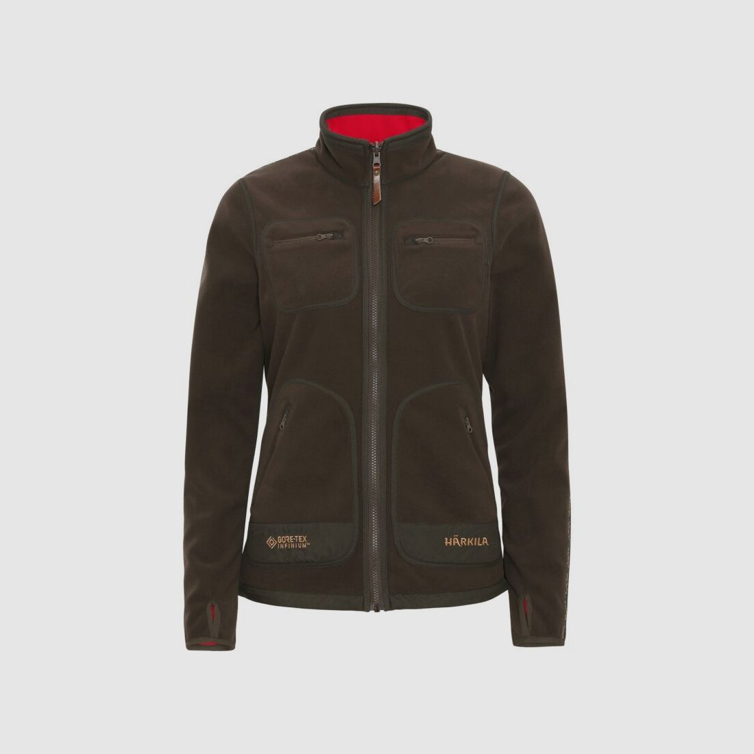 Härkila Kamko Fleecejacke Damen Braun / Rot