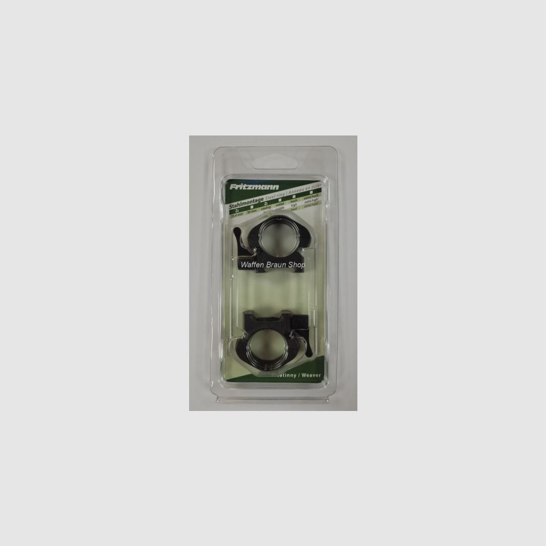 CCOP Montageringe für 11mm Schiene, Schwarz matt, 1", 13mm, geeignet für LG und KK