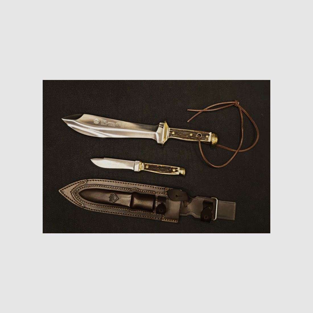 PUMA Set di coltelli da caccia "Frevert" – Waidblatt & Jagdnicker | Corno di cervo | Solingen | 513588 | Coltello da caccia, immagine 1 di 4