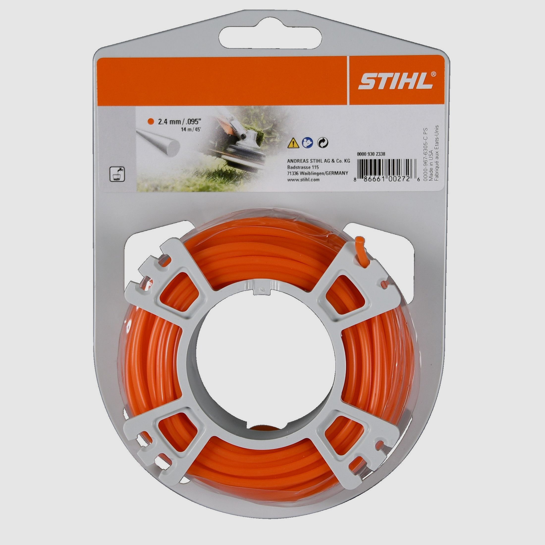 Stihl Mhfaden round, orange 2.4 mm