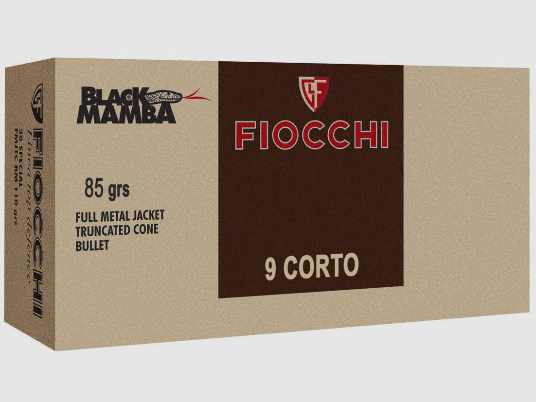 FIOCCHI BlackMamba Munition – 9mm kurz – 85 grains – hohlspitz, Bild 1 von 2