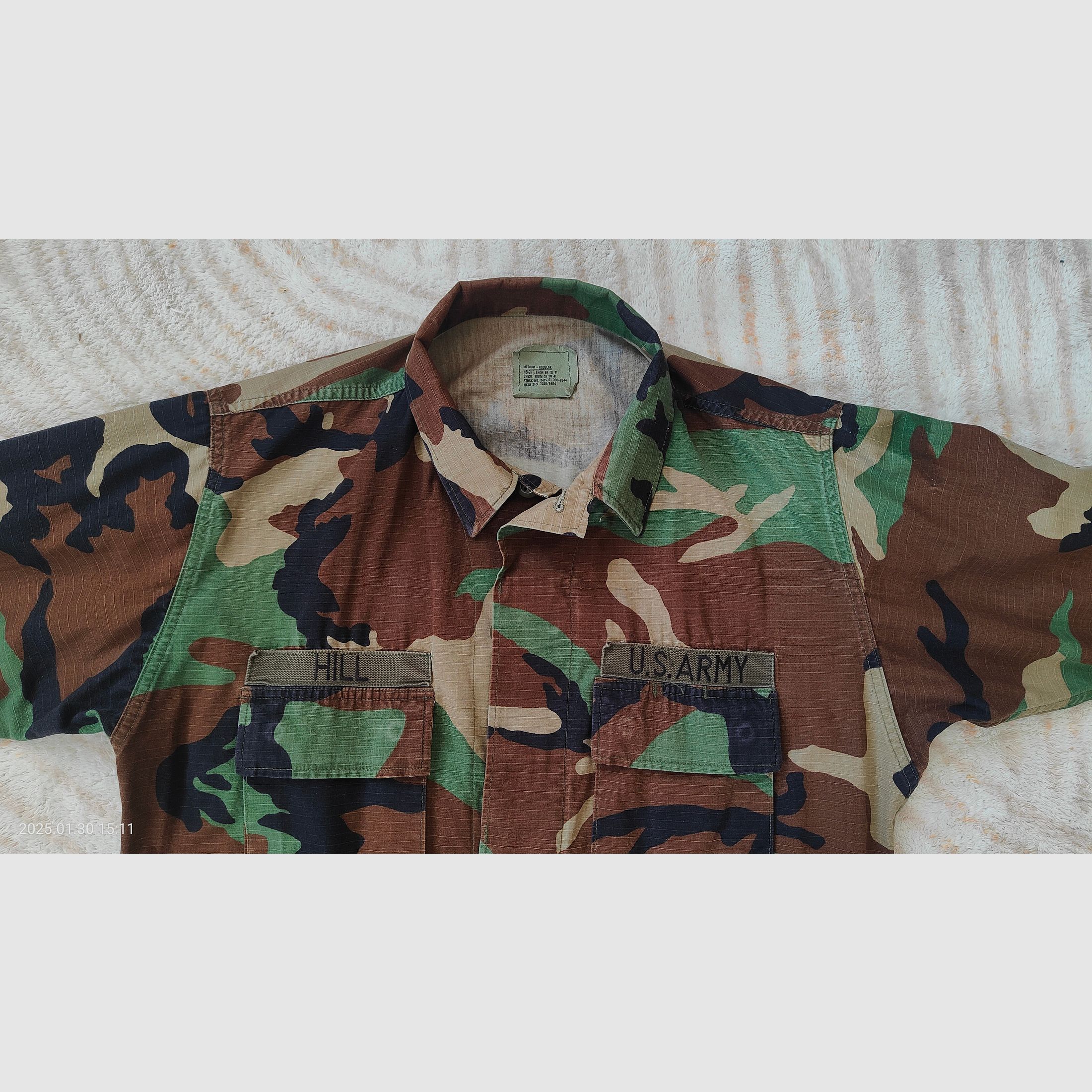 Military camouflage jacket US Army size L