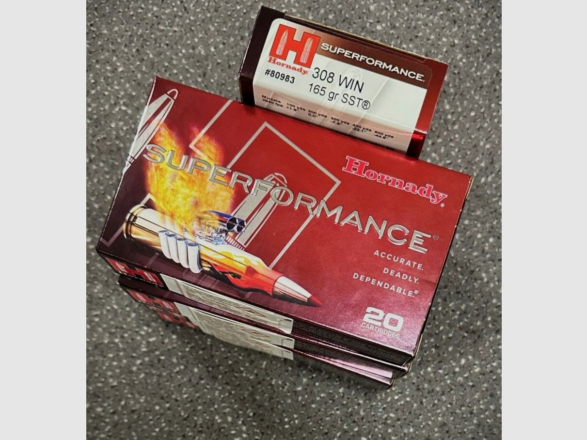 Hornady	 Superformance SST 165gr