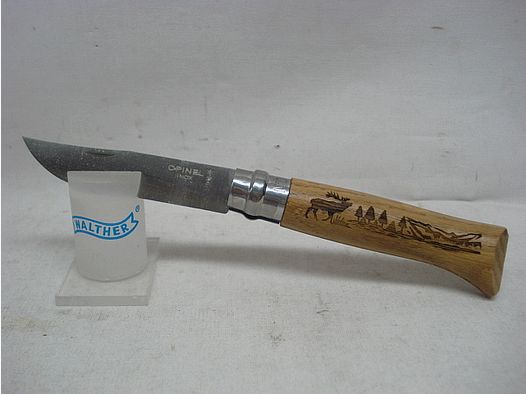 Messer No 08 - geschnitztes Hirschmotiv