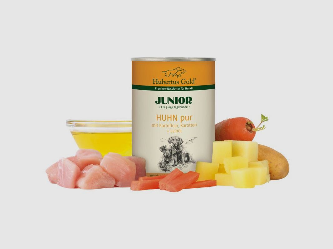 Hubertus Gold Junior Huhn pur mit Kartoffeln und Karotten 400g