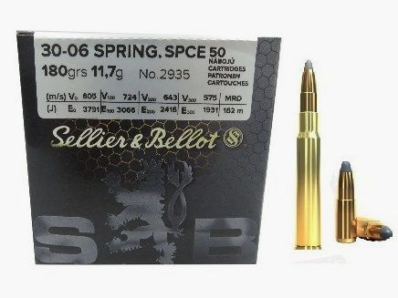PATRONES S&B 30-06 Springfield SPCE 11,7g./180 GRS caja de 50