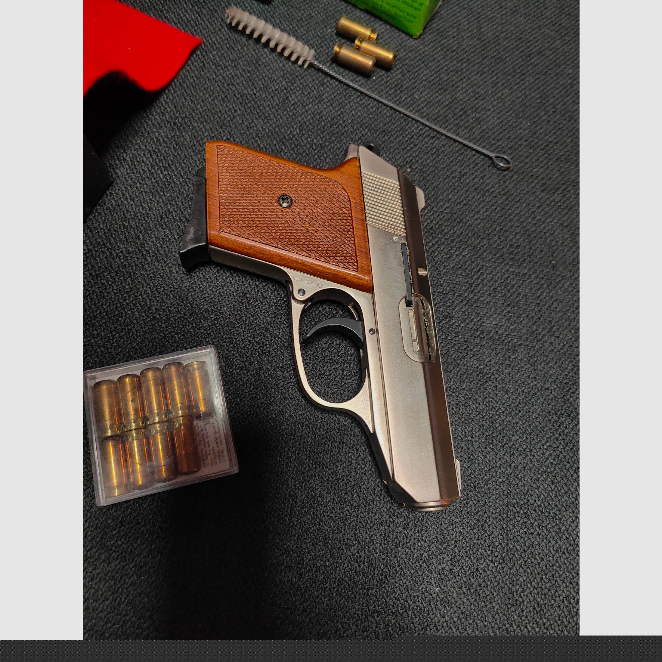 8mm K Signal Schreckschuss Gas RG 9 Röhm ptb 413 Pistola Vintage Níquel Plata