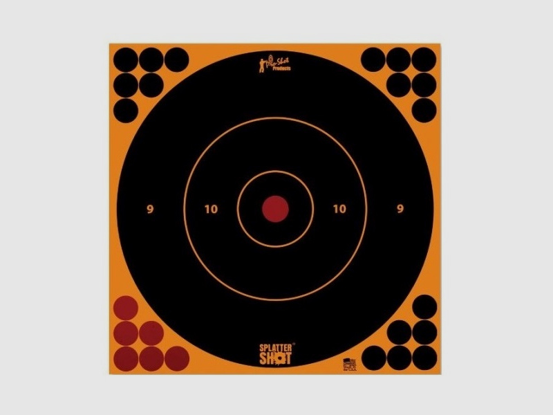 12 cibles Bullseye orange 30cm