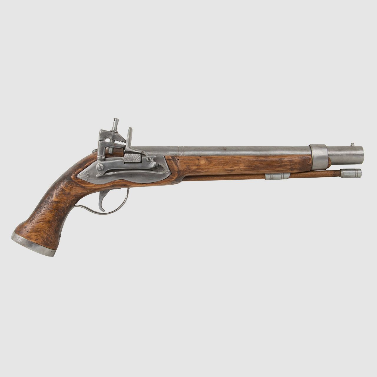 EinzelstĂĽck handgefertigtes Deko Steinschloss Vorderladerpistole LĂ¤nge 51 cm