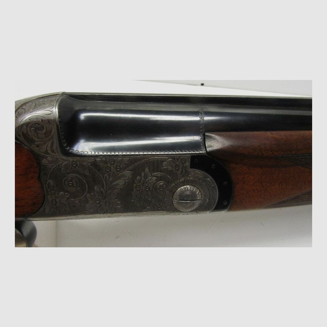 Bockdoppelflinte A.S.L. Italien Kal. 16/70, gravierte Basküle, Ejektor, Dop 16/70