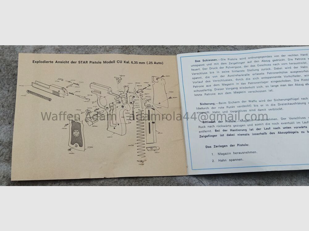 Star CU-Starlet, pistola de bolsillo