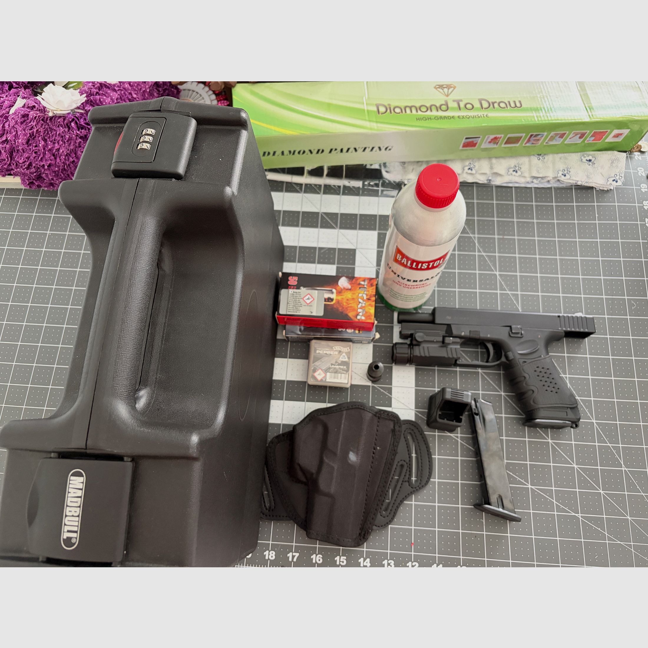 Blank pistol Zoraki 917 con molti accessori