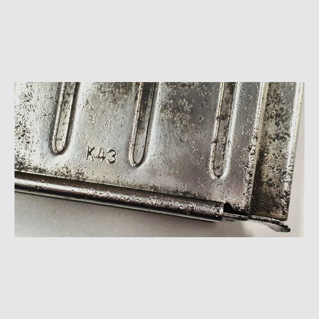 Olympia Büromaschinenwerke A.-G., Erfurt Mainzerhofplatz Seltenes Magazin für Gewehr 43 / Karabiner 43, G43 / K43 "aye"
