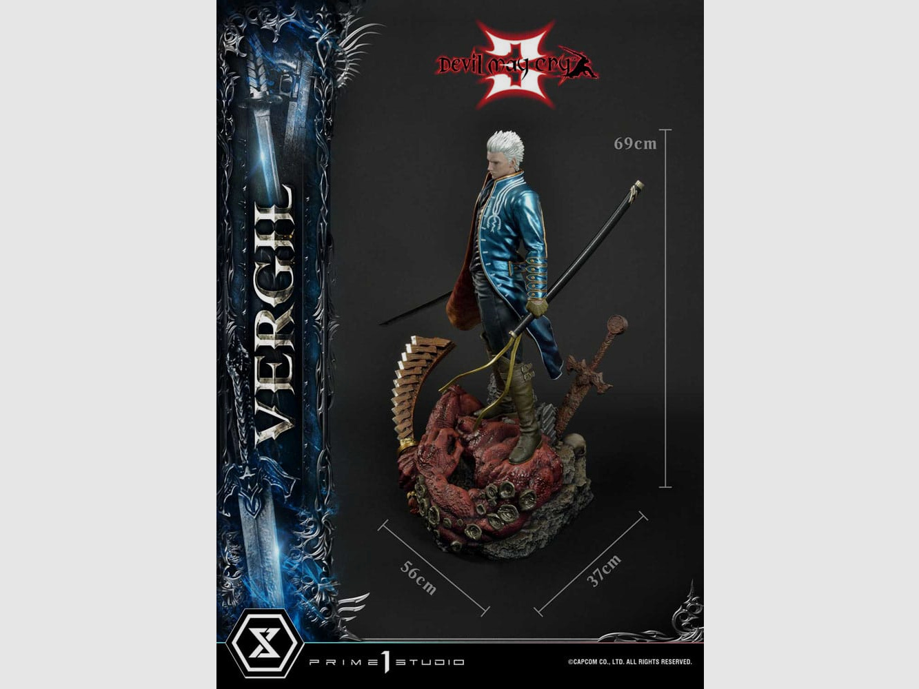 Devil May Cry 3 Ultimate Premium Masterline Series Statue 1/4 Vergil Standard Version 69 cm | 43084