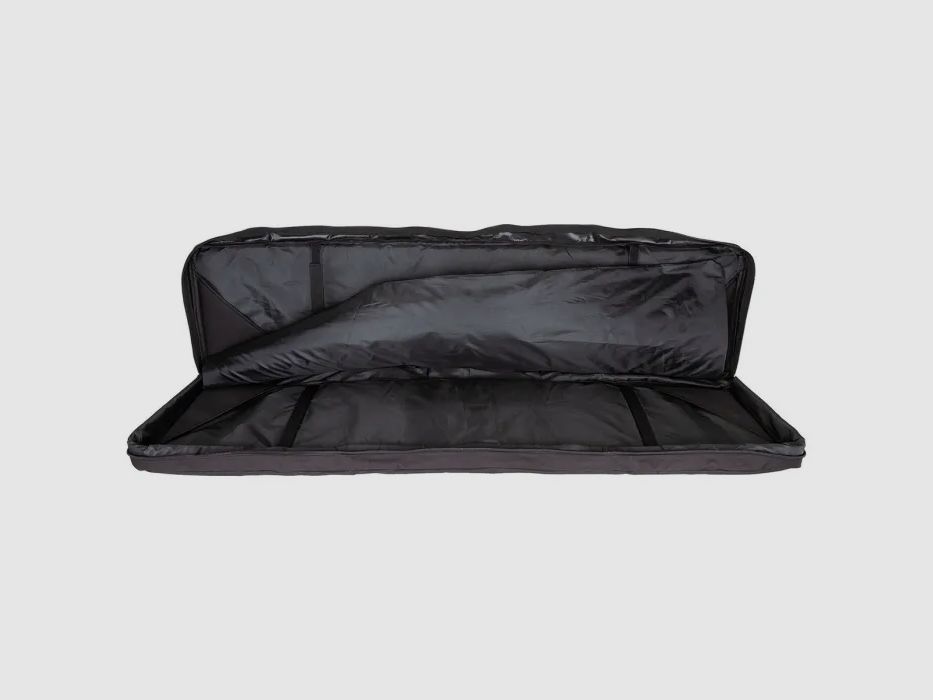 Bolsa de rifle para 2 armas largas de hasta 140 cm, negra, con separador y correas de mochila