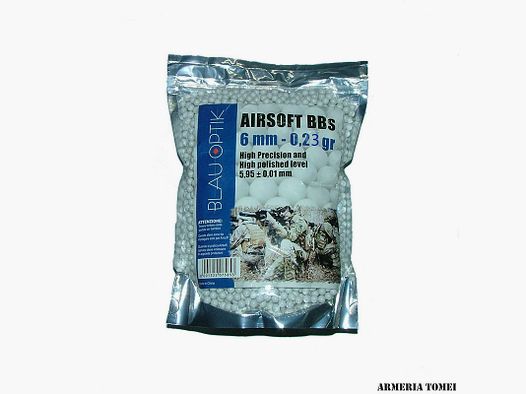 BLAU OPTIK – SOFT AIR GESCHOSSE CAL 6 MM / 0,23 GR (1KG)