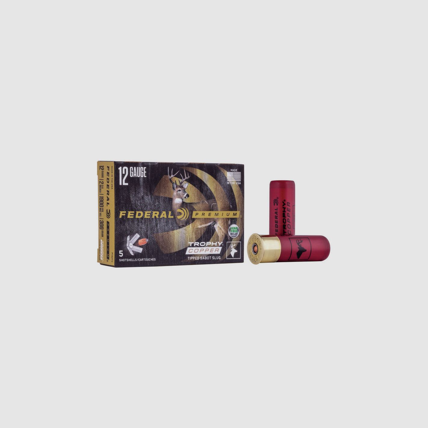 Flintenpatronen 12/70 FEDERAL Trophy Copper Sabot – 300 grains