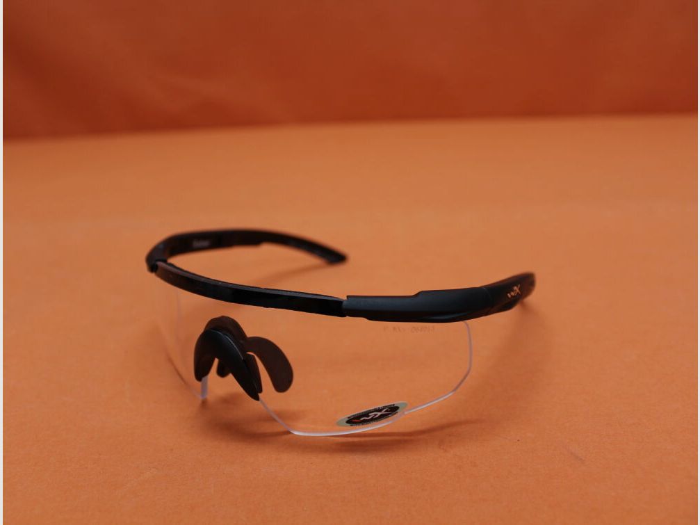 Wiley Wiley X Schutzbrille SABER Advanced clear/ farblos Gestell: schwarz/ matt, incl. Sportband.