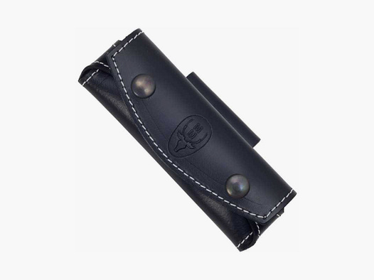 Muela leren etui voor zakmessen lengtes - dwars zwart 11 cm