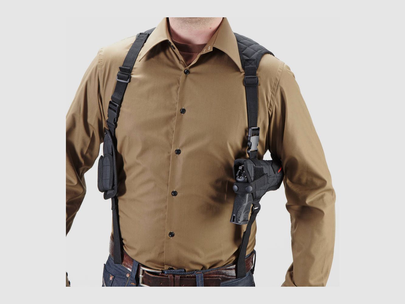Umarex 2.5777 Shoulder Holster Nylon Universal Schulterholster für große Pistolen und Revolver-Copy-