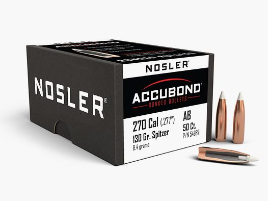 Nosler Kogels .270 AccuBond 130gr Spitzer – 50 stuks