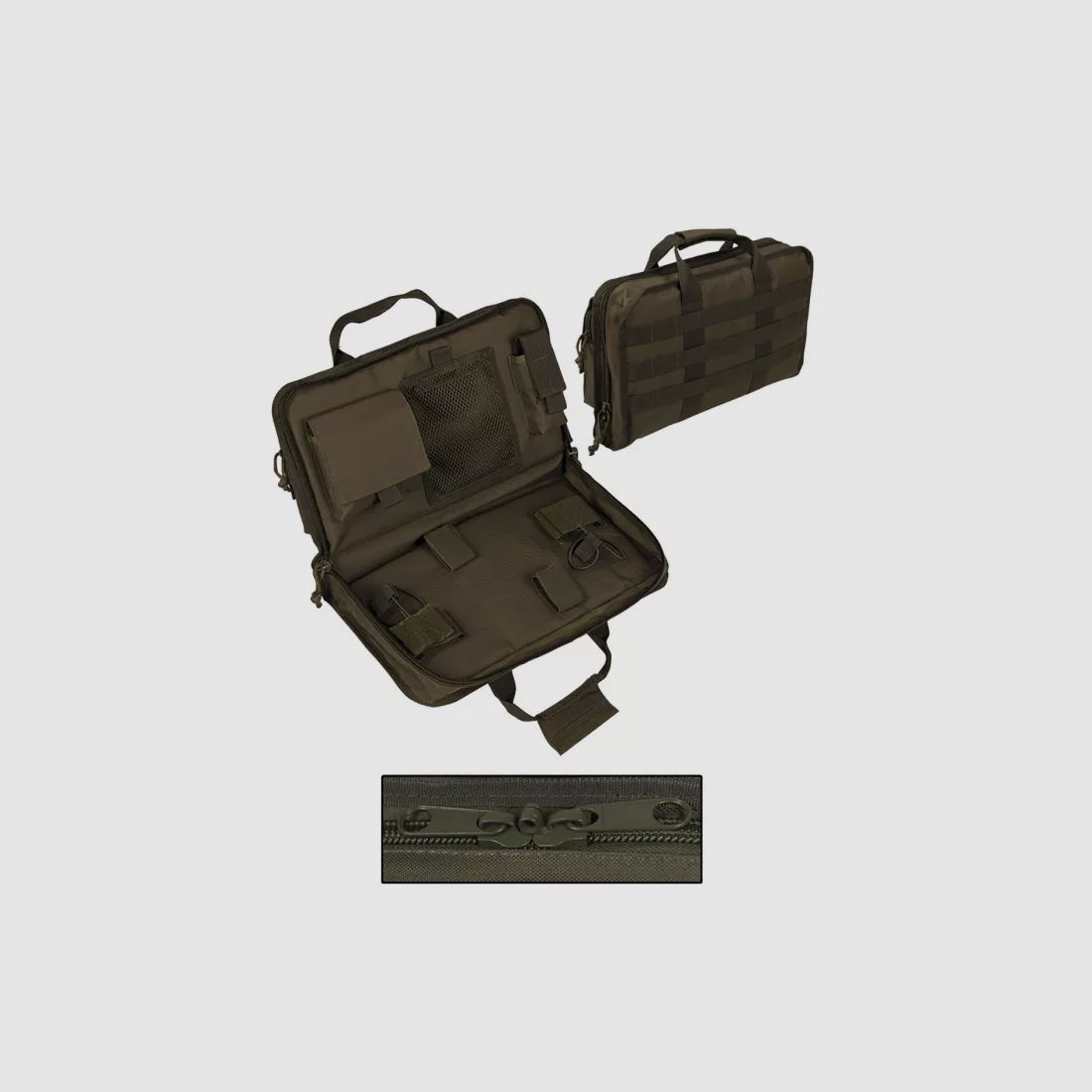 Tactical pistol case, lockable, large (40cm), olive