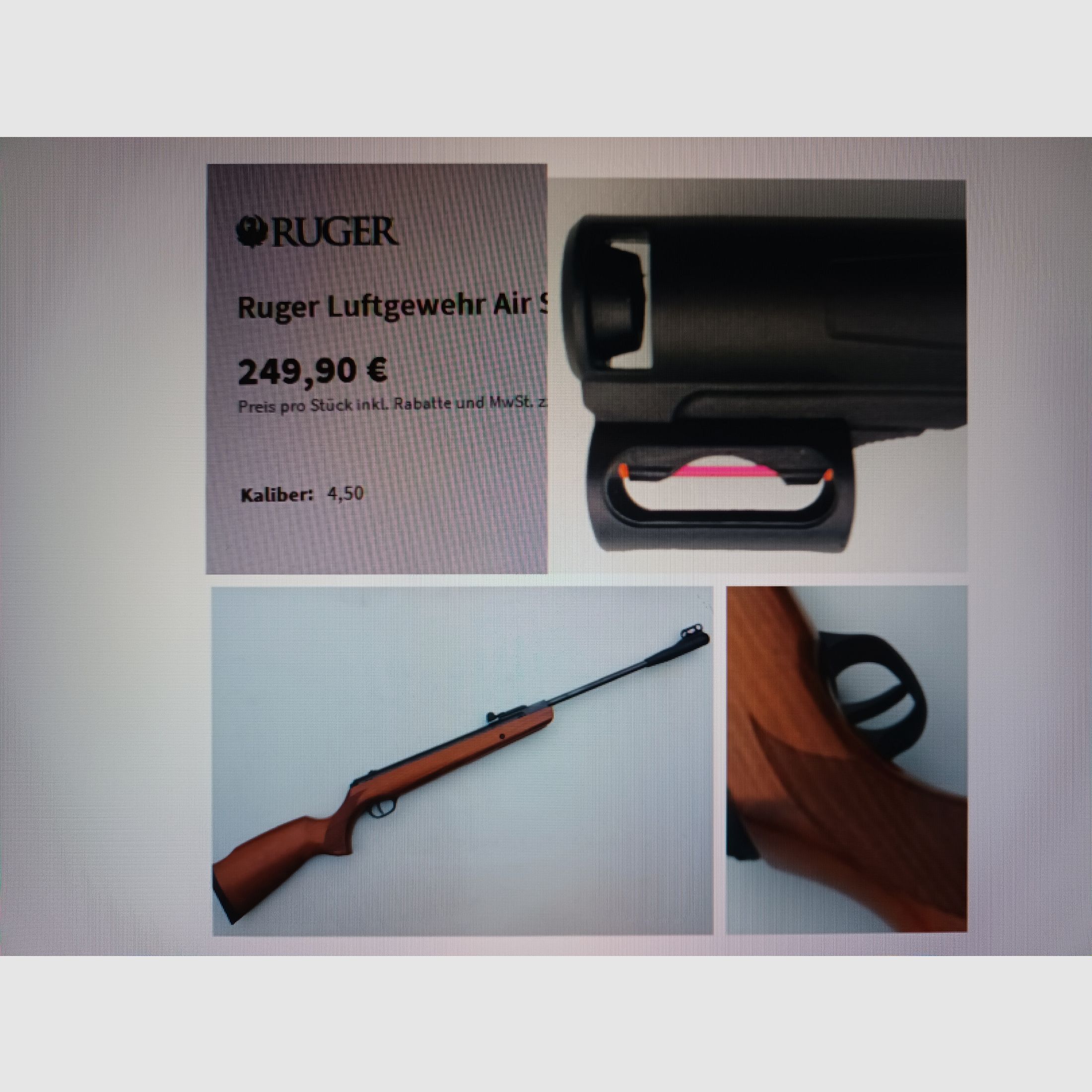 carabina ad aria compressa __ Ruger Air Scout Rancher __ calibro 4,5 mm (.177) ___ Nuovo Prezzo 249,- EUR, immagine 1 di 6