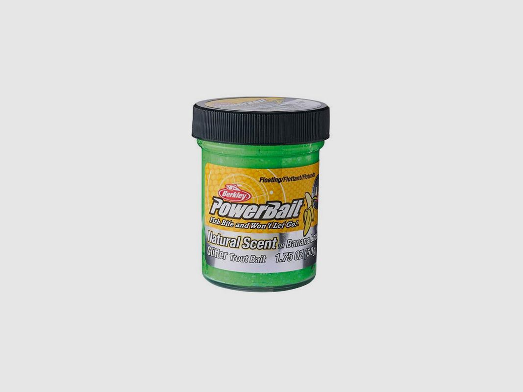 BERKLEY – POWERBAIT® NATURAL SCENT GLITTER 1.75oz 50g Spring Green/Banana