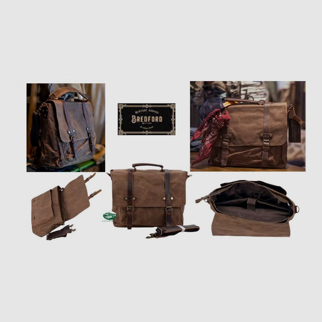 BREDFORD Stenton Wax Tasche braun
