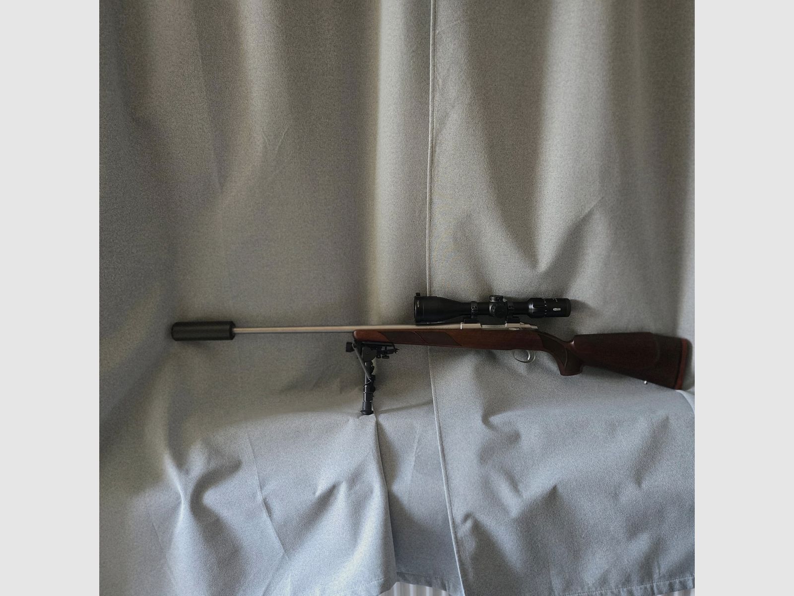 Sako75 Stainless Gesamtpaket inkl. Schalldämpfer und Ziehlfernrohr