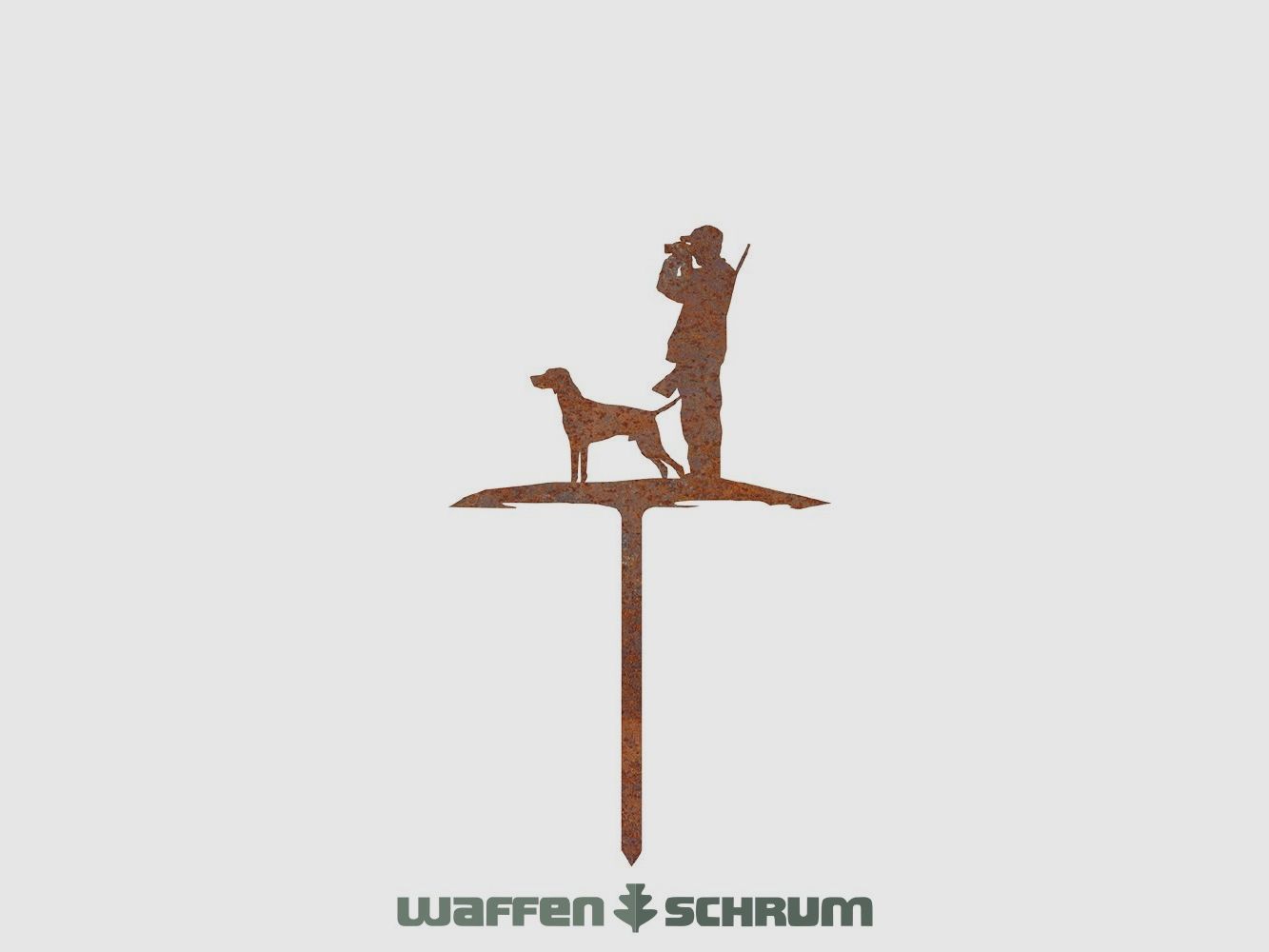 Werkplatz Blumenstecker Jäger mit Kurzhaar