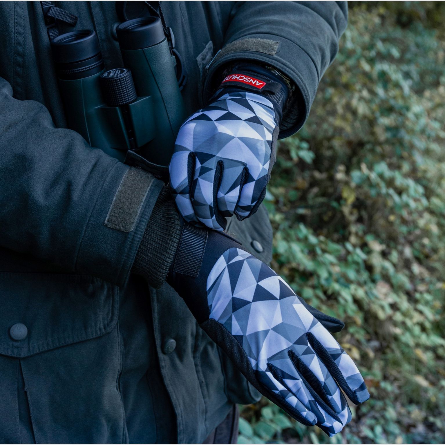 Anschütz 015503L Handschuhe Camouflage Grey Größe L