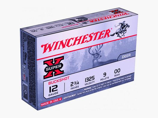 CAJA DE 5 PATRONES WINCHESTER 12/70 SUPER-X CHEVROTINE