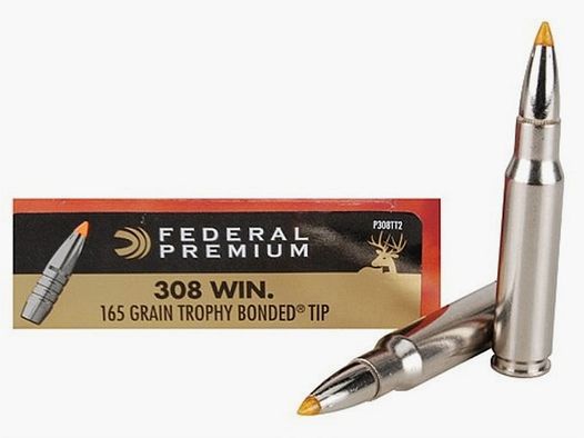 Federal Premium Trophy Bonded Tip .308 Win. 165GR 20 cartouches
