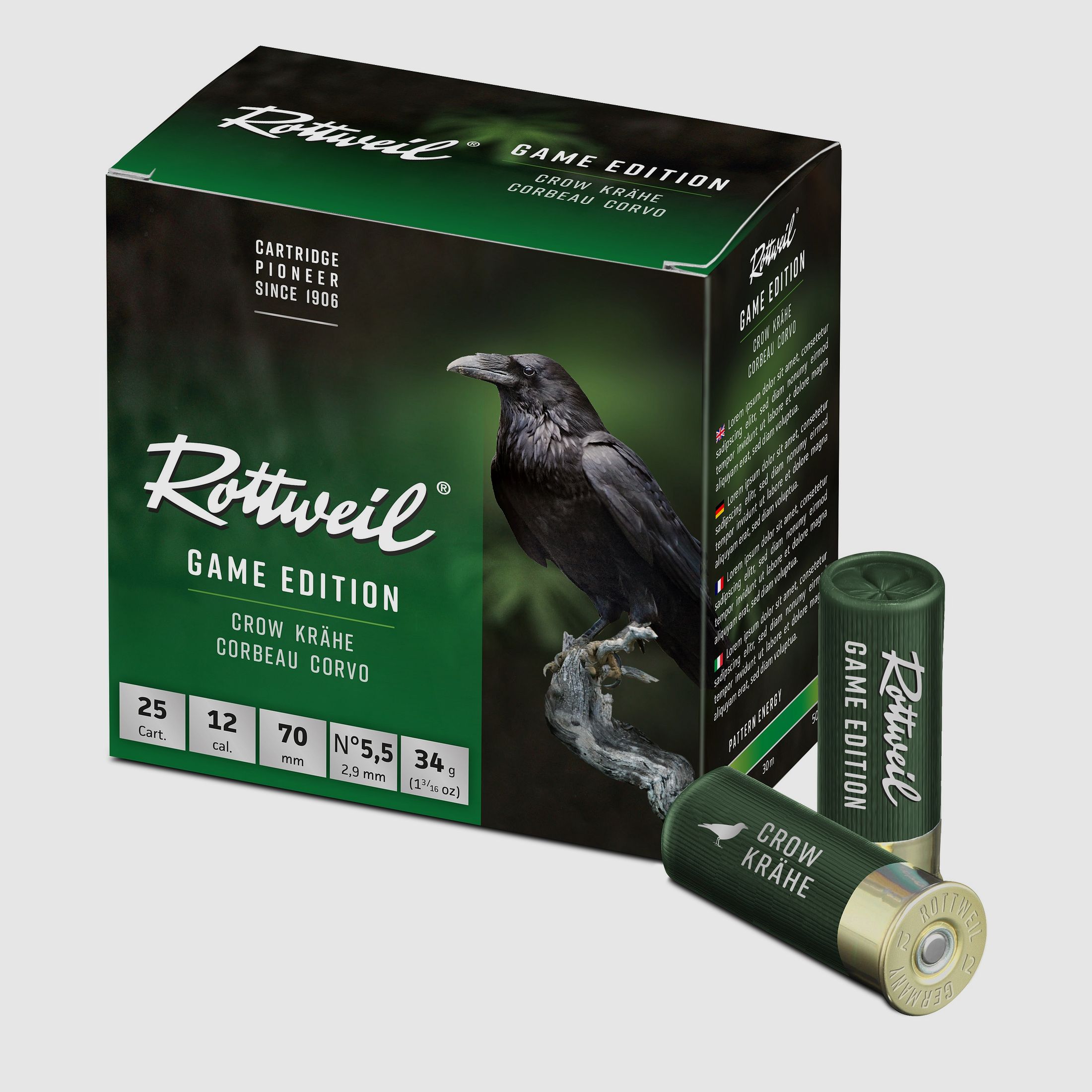 Rottweil Game Edition 12/70 Krähe 2,9mm , 25er Packung