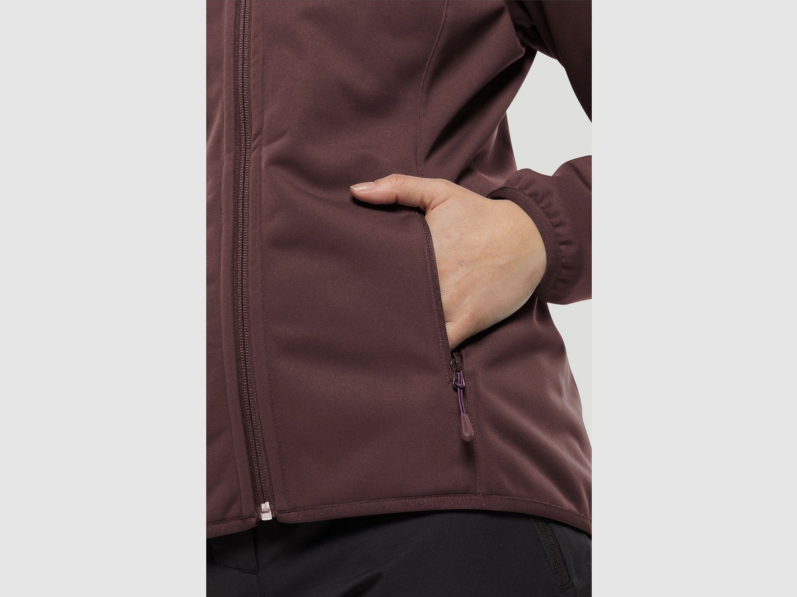 Jack Wolfskin Windhain Hoody W Dark Maroon, image 2 sur 2