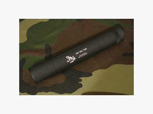 Pirate arms 195mm CTW Silencer CCW Black Airsoft Schalldämpfer Softair Gotcha