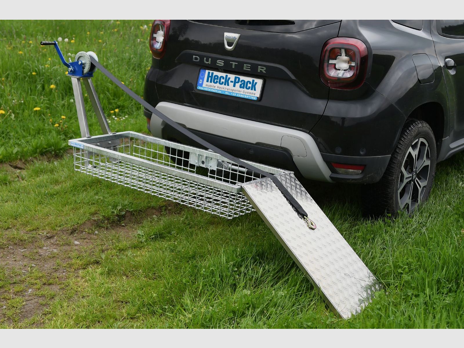 HECK-PACK Deluxe wildberging oprijplaat – RVS met aluminium traanplaat, afbeelding 3 van 6