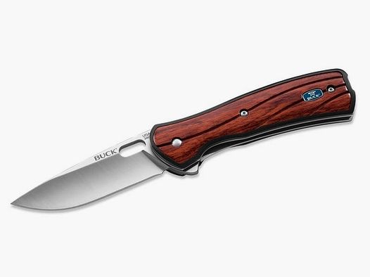 Buck Einhandmesser VANTAGE AVID, Stahl 420HC, Flipper,, Liner Lock, GFK-Schalen, Rosenholzeinlagen, Edelstahlclip