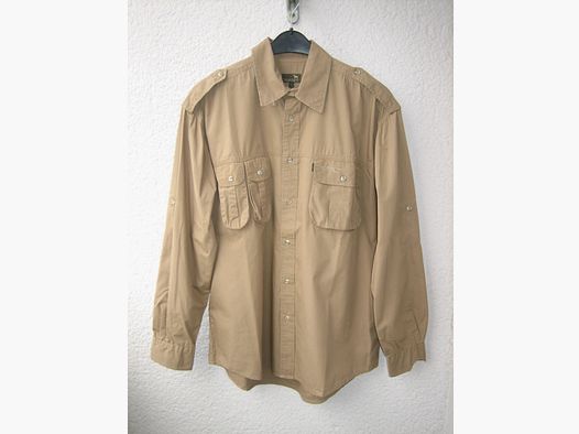 Camisa de manga larga Parforce, marrón claro, talla L - EN PERFECTO ESTADO