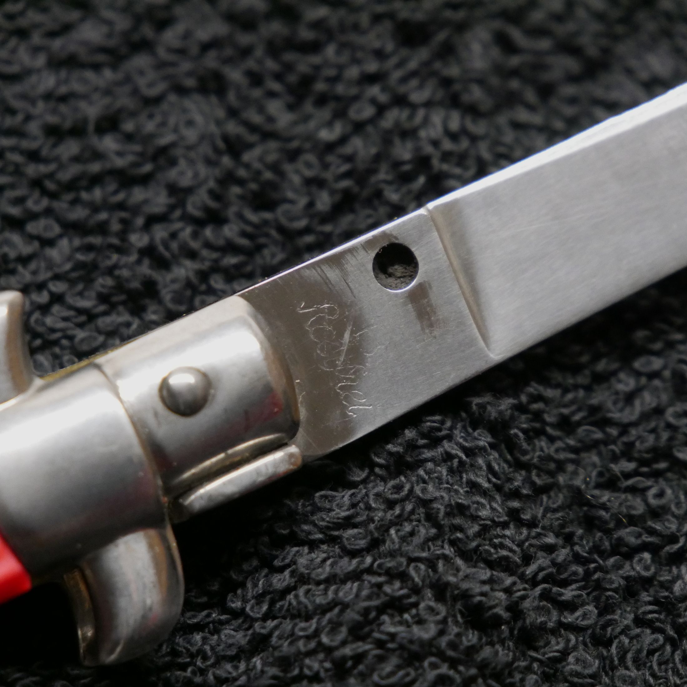 Cuchillo de muelle Stiletto B inoxidable Beltrame vintage de los 70