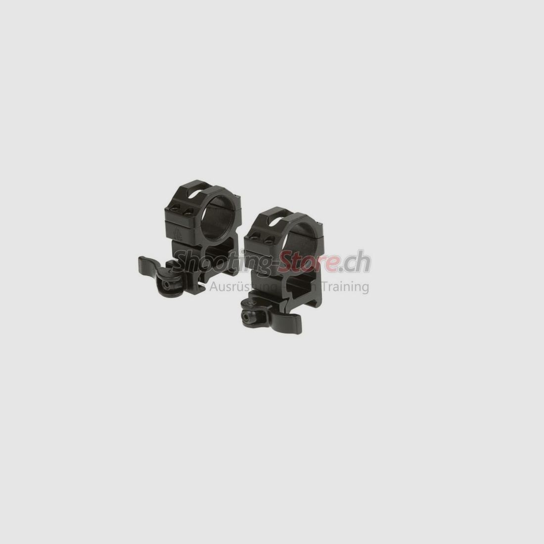 Leapers QD 25.4mm Anneaux de Montage CNC Hauts Noirs