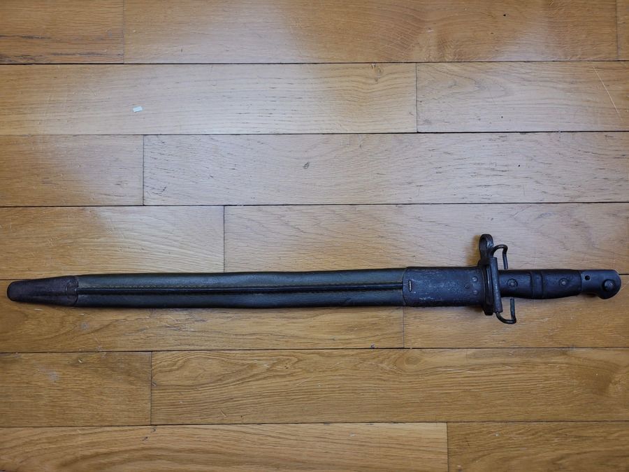 Raro Baionetta US17 – fabbricazione Winchester del 1917 – Buona fondina US di 2° tipo – Testa d'aquila + granata – TBE+, immagine 13 di 13