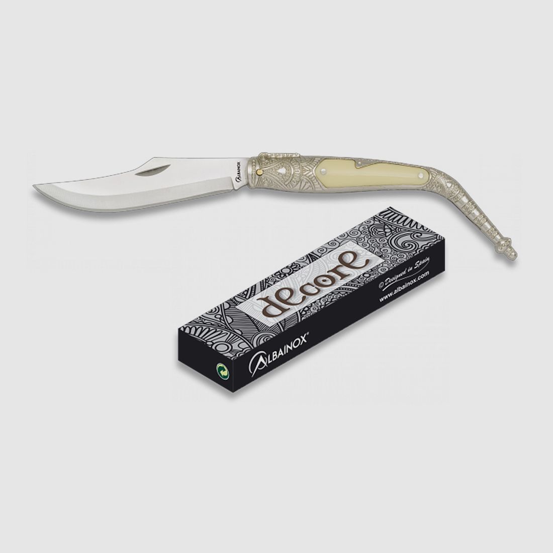 Coltello a serramanico spagnolo sottile ws3 lama 8,8 cm, scatola regalo