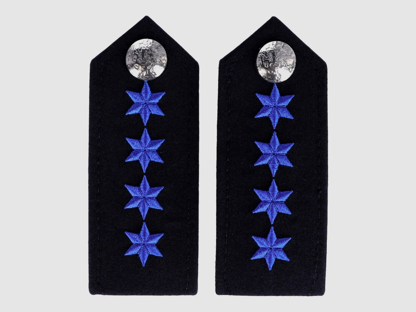 Schulterklappen 4 Sterne blau (Modell Nord)