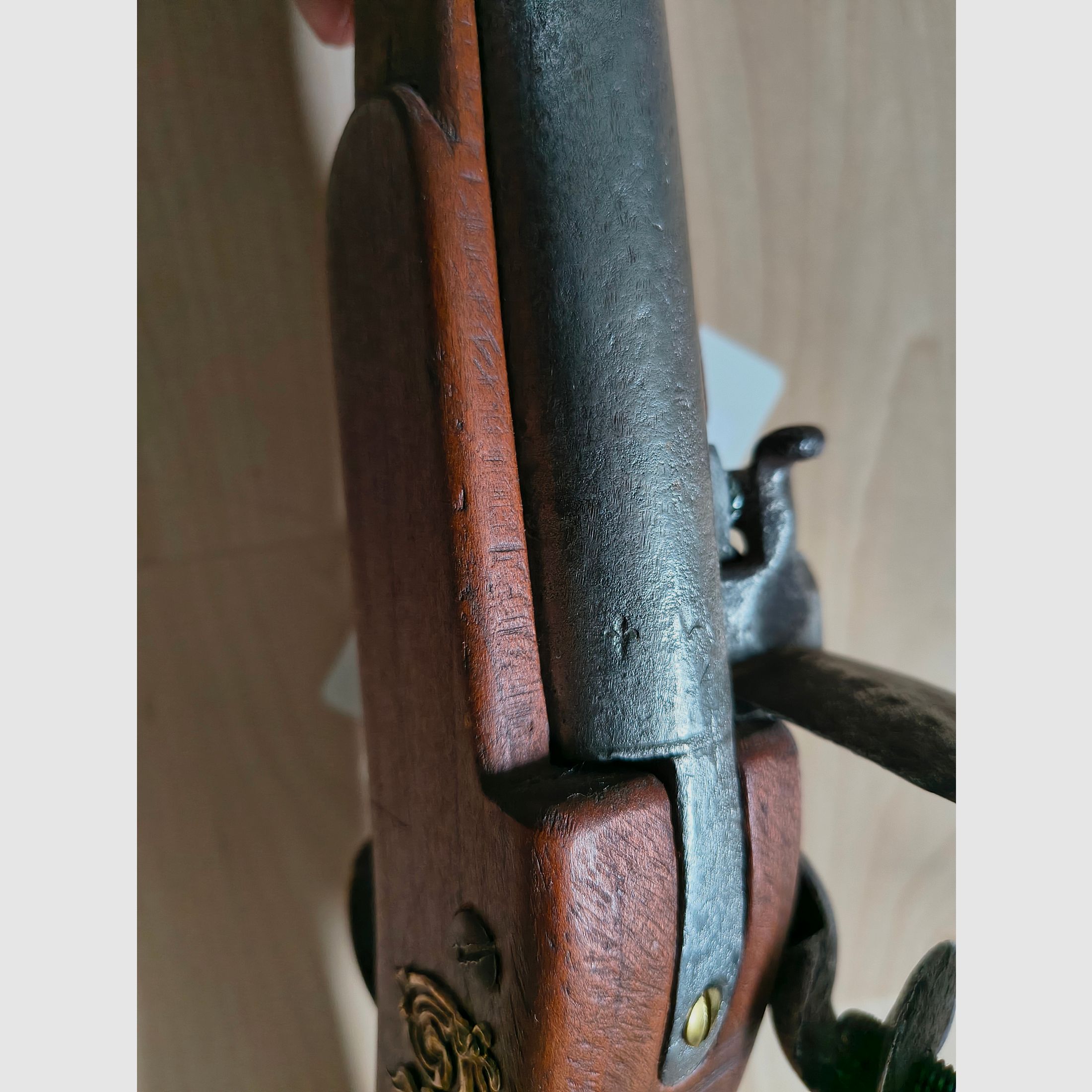 Carabine à silex à chargement par la bouche d'origine antique de cavalerie 1780-1820