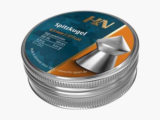 Haendler & Natermann 4.5mm diabolo pointed ball 0.56g (Caliber 4.50)